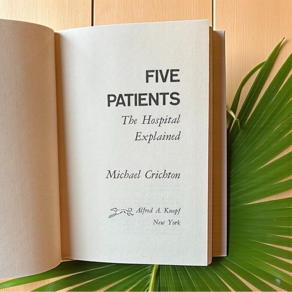 VINTAGE 1970 Five Patients by Michael Crichton Hardcover - First Edition - Picture 7 of 9